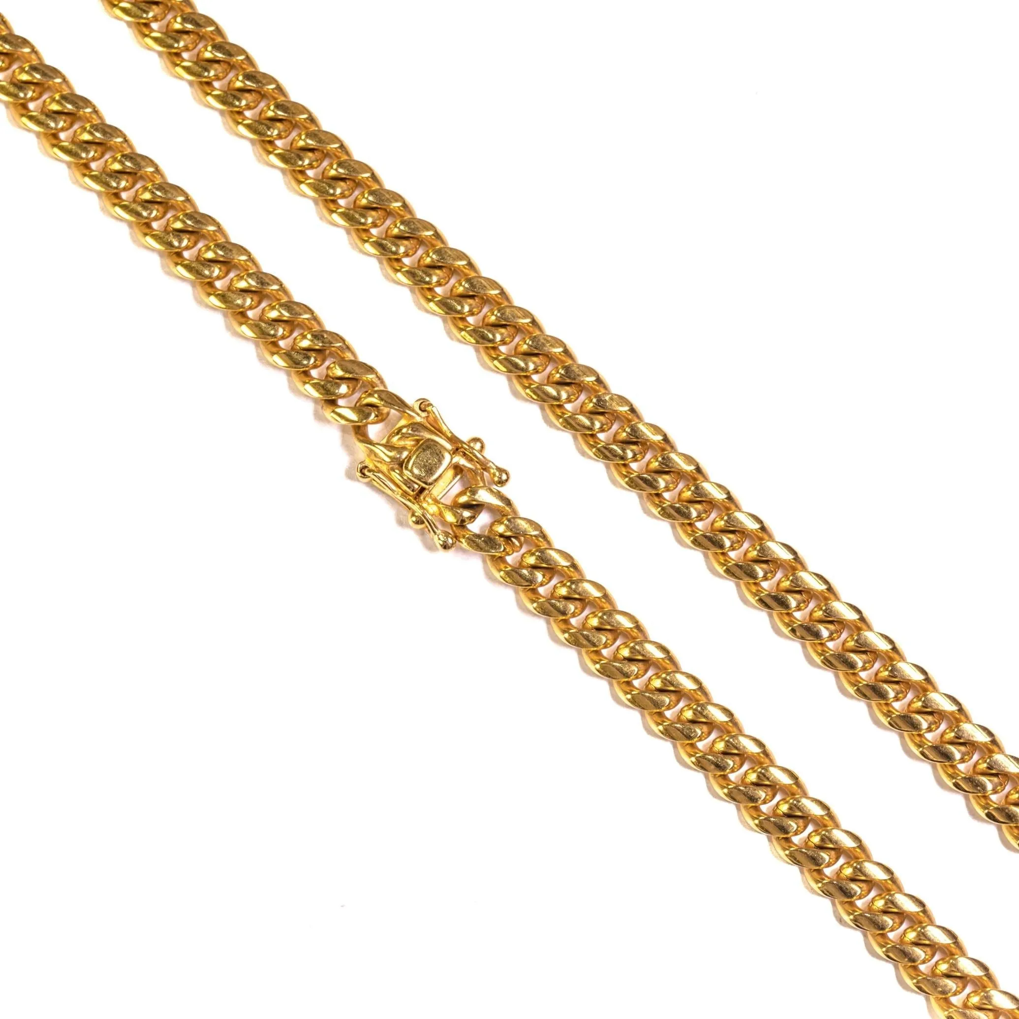 Miami Cuban 18K Gold Plated 8mm Golden Gilt Necklace