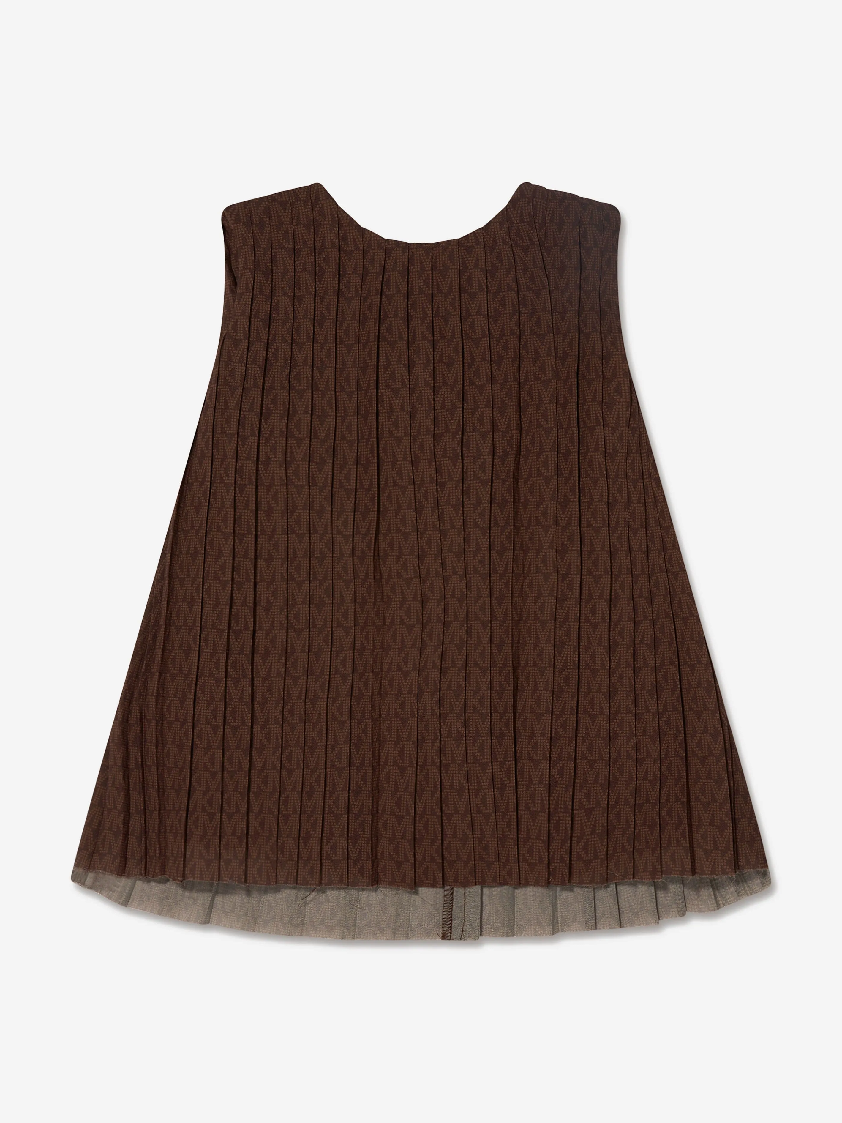 Michael Kors Baby Girls Pleated Dress in Brown