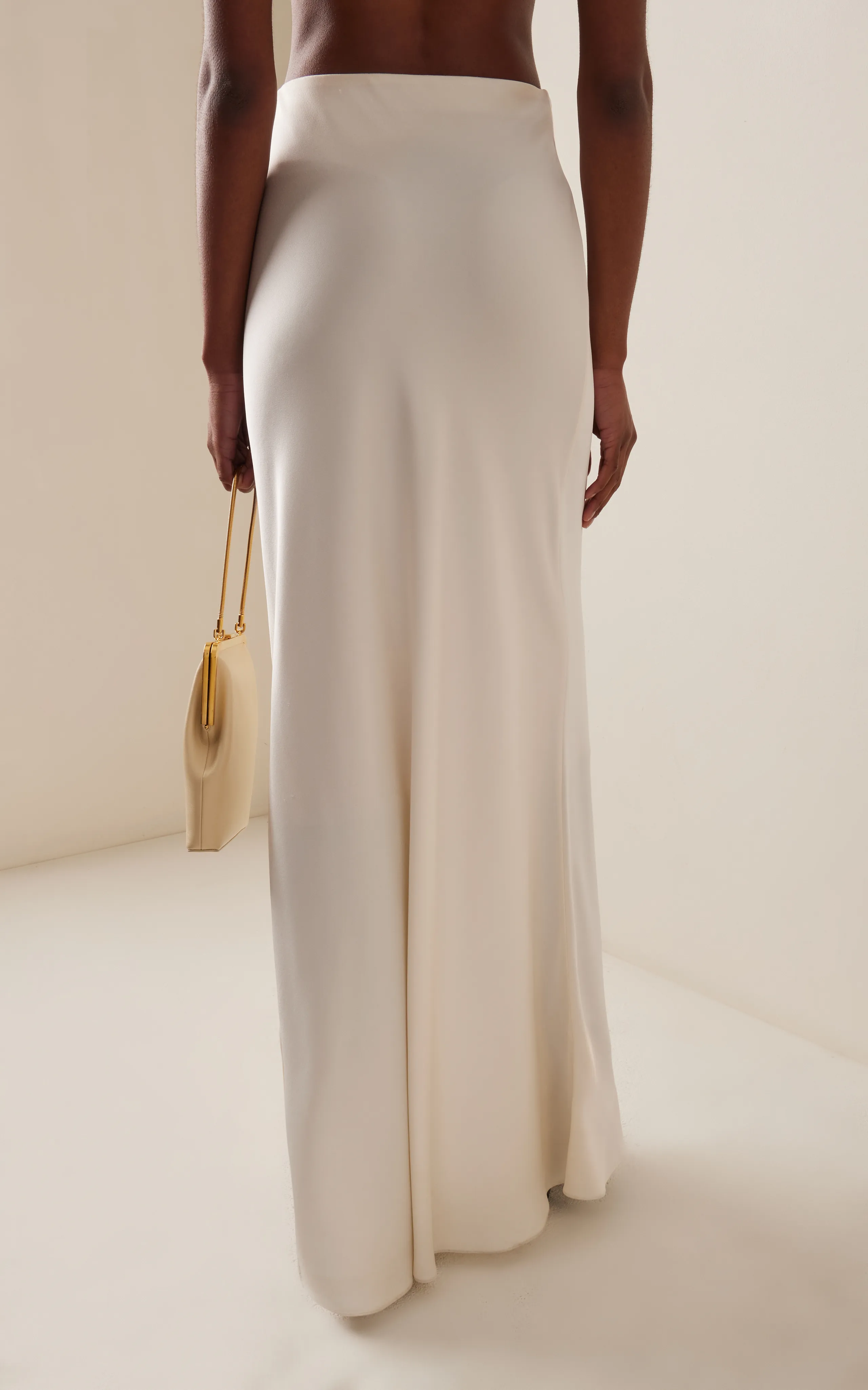 Michael Kors Collection Satin-Charmeuse Maxi Skirt