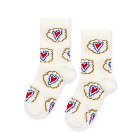 Mini Baz Crew Socks (Ivory)