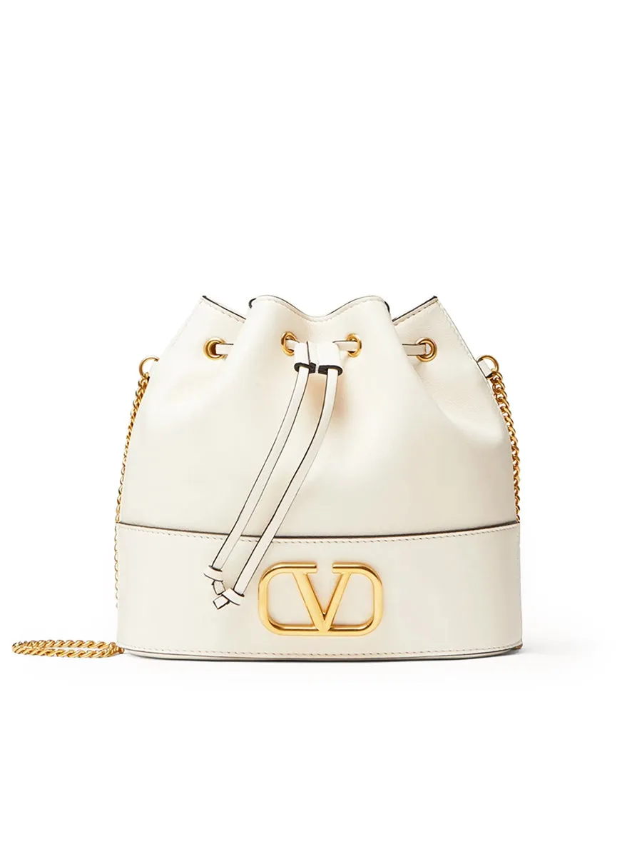 Mini Bucket Bag in Nappa with Vlogo Signature Chain