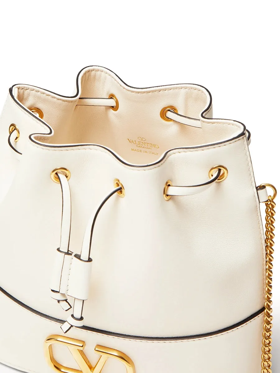 Mini Bucket Bag in Nappa with Vlogo Signature Chain