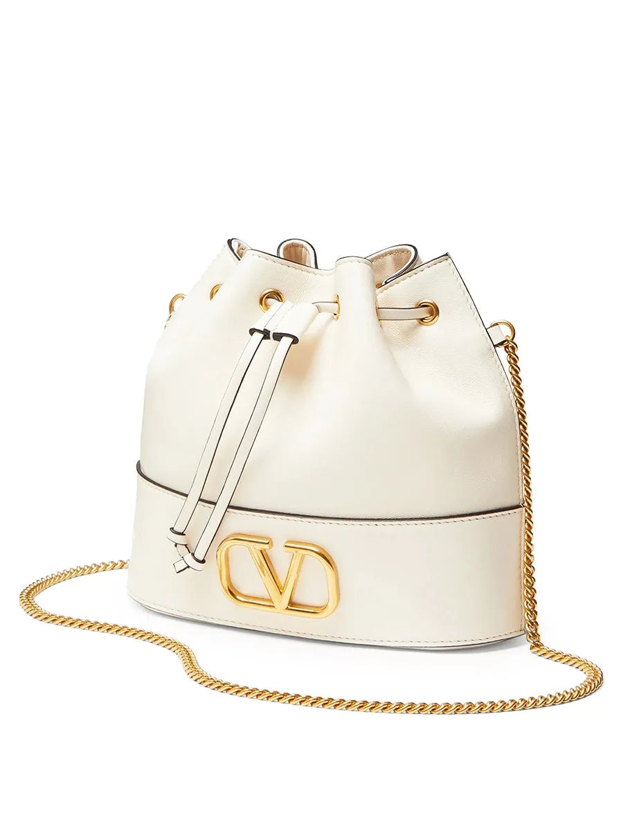 Mini Bucket Bag in Nappa with Vlogo Signature Chain