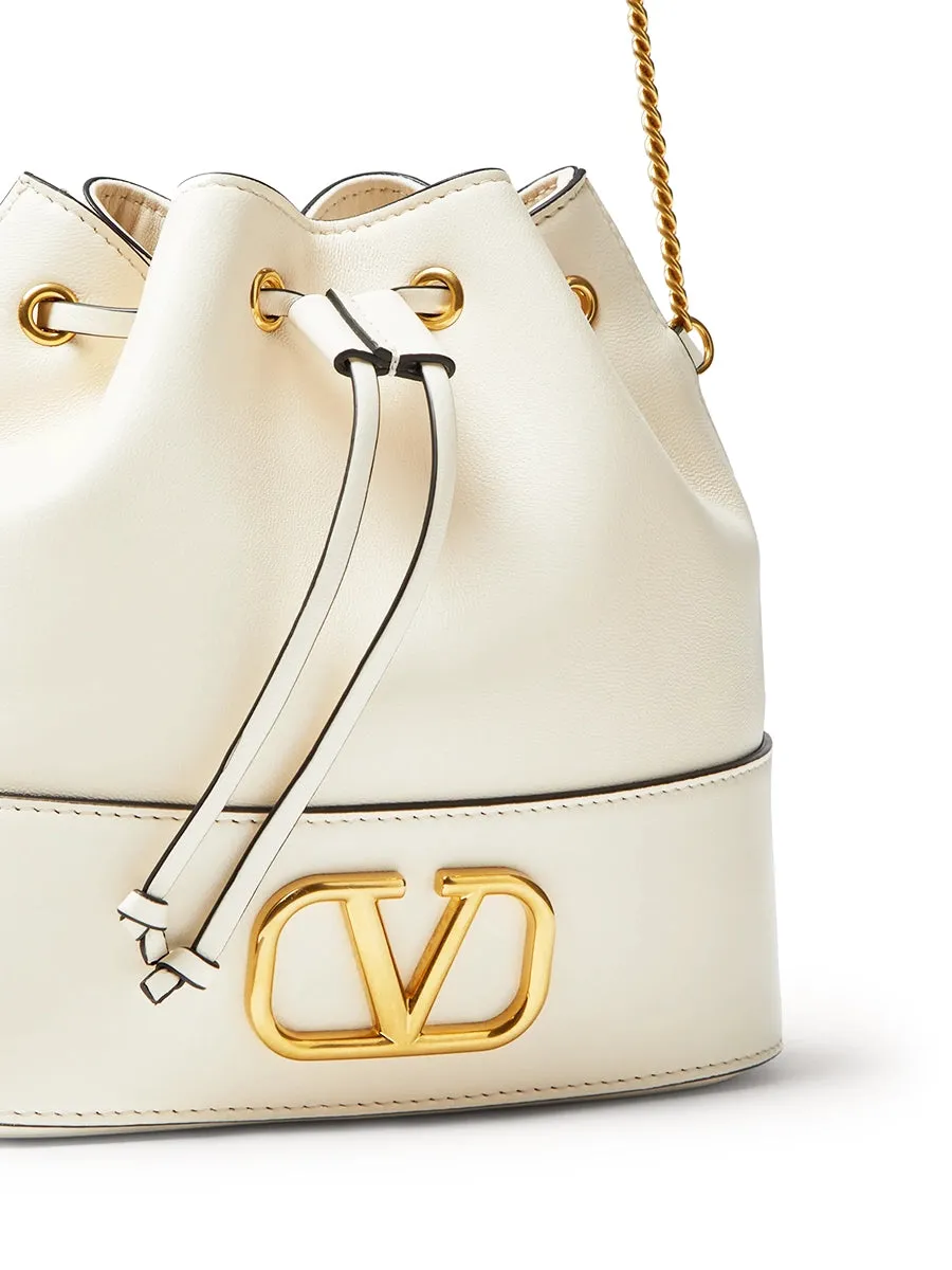 Mini Bucket Bag in Nappa with Vlogo Signature Chain