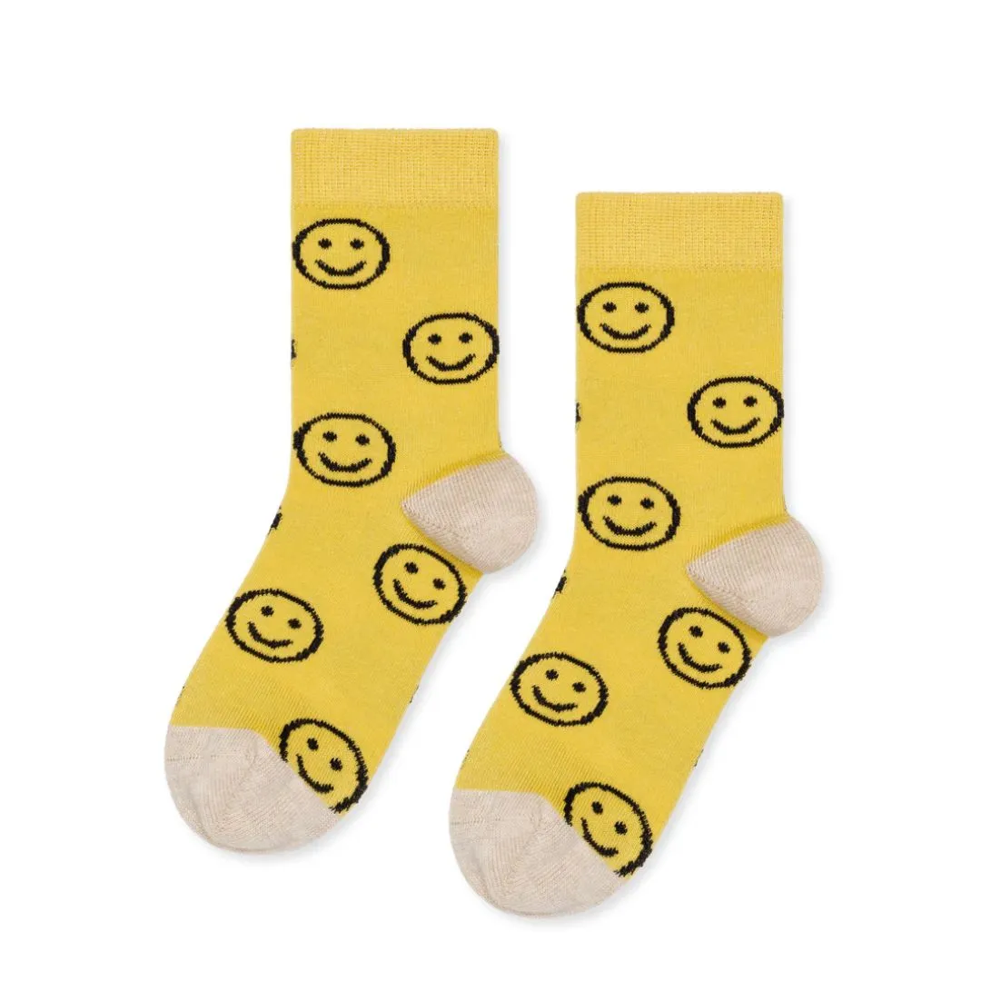 Mini Emoji Crew Socks (Mustard)