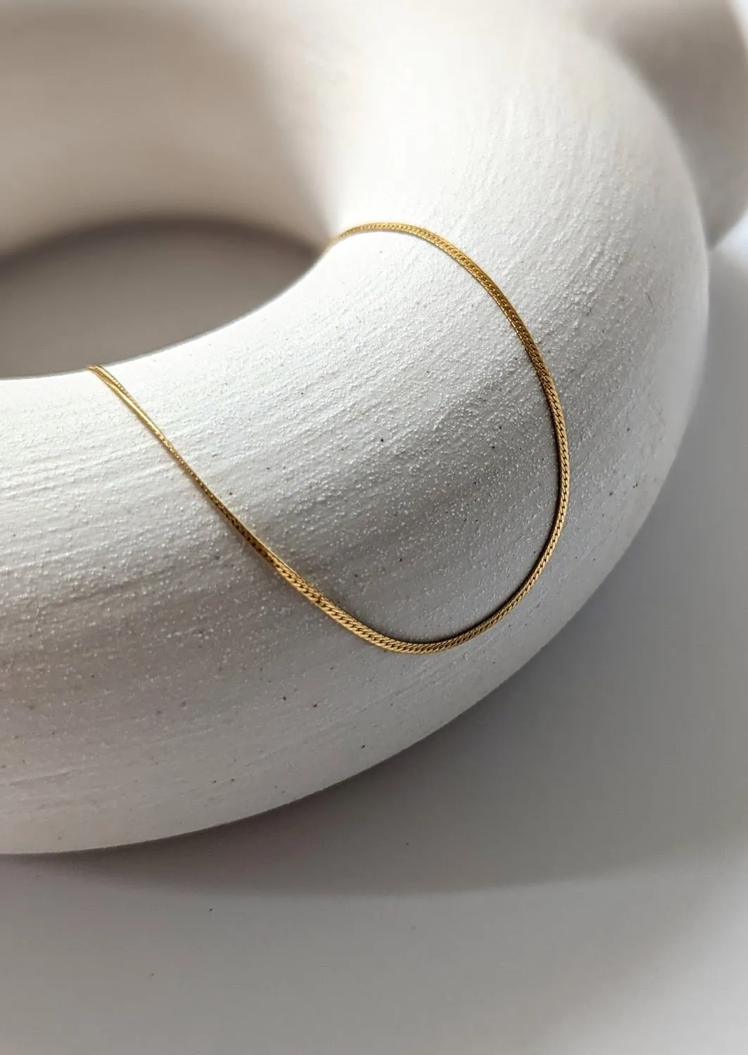 Mini Gold Herringbone Necklace by Layer the Love