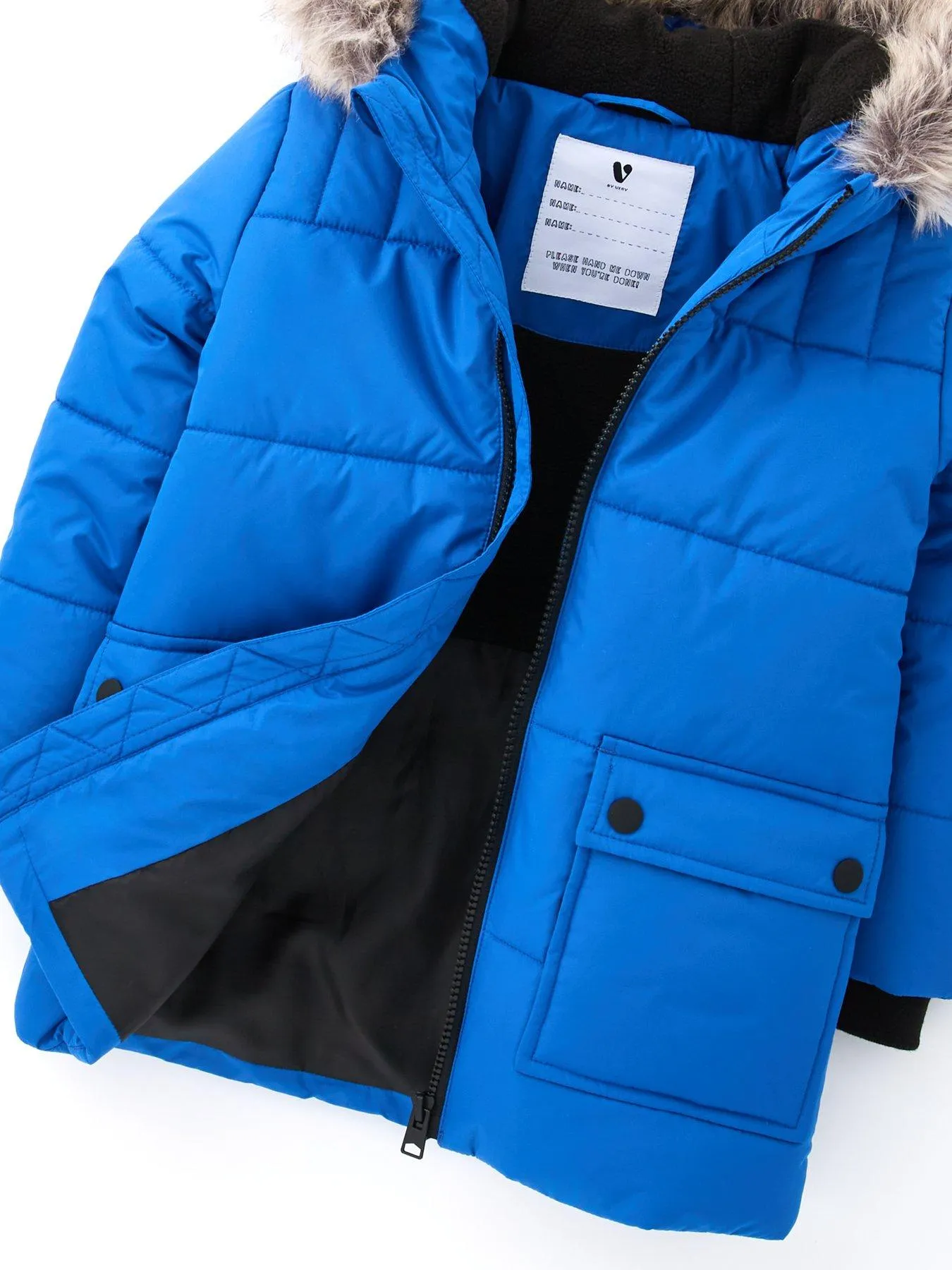 Mini V by Very Boys Padded Parka - Blue