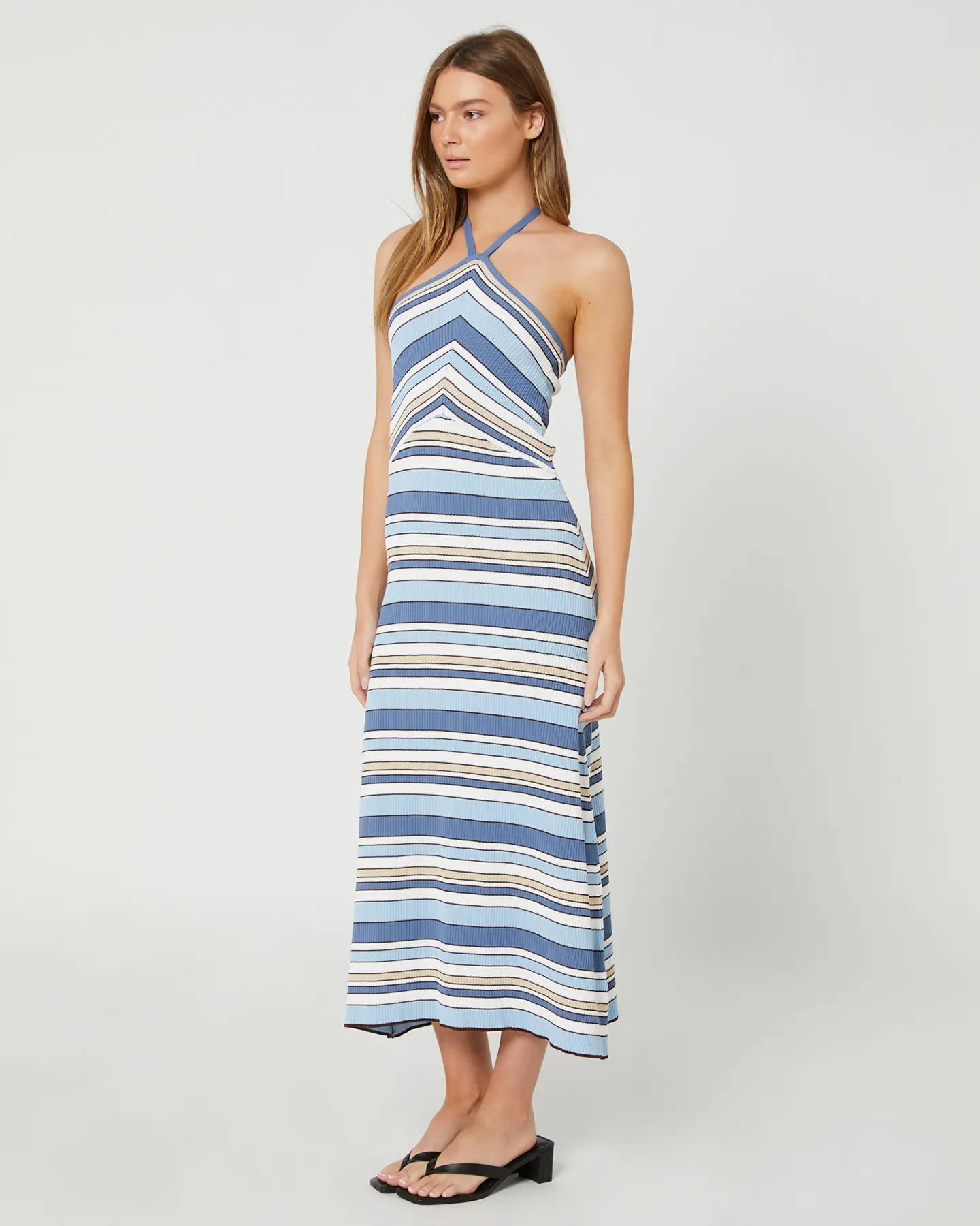 Minkpink Bianca Knit Dress - Blue Stripe | SurfStitch