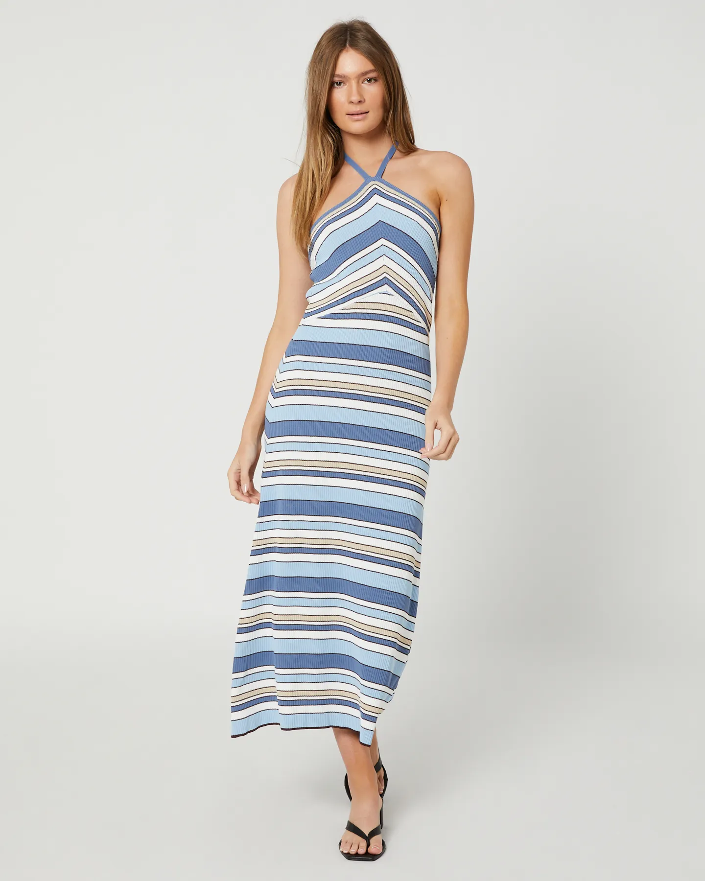 Minkpink Bianca Knit Dress - Blue Stripe | SurfStitch