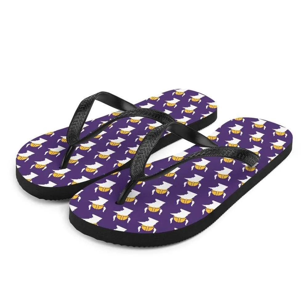 Minnesota Vikings Fan Skol Flip-Flops