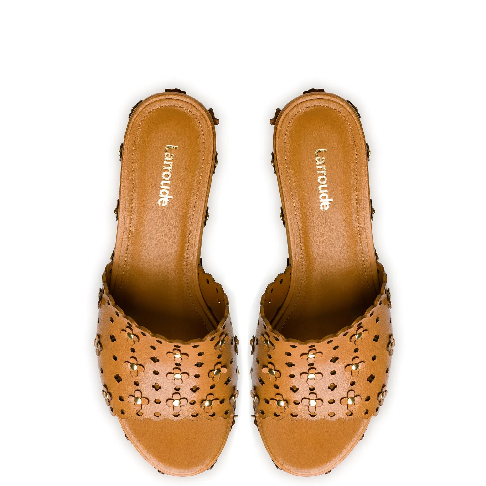 Miso Platform Sandal In Biscuit Leather