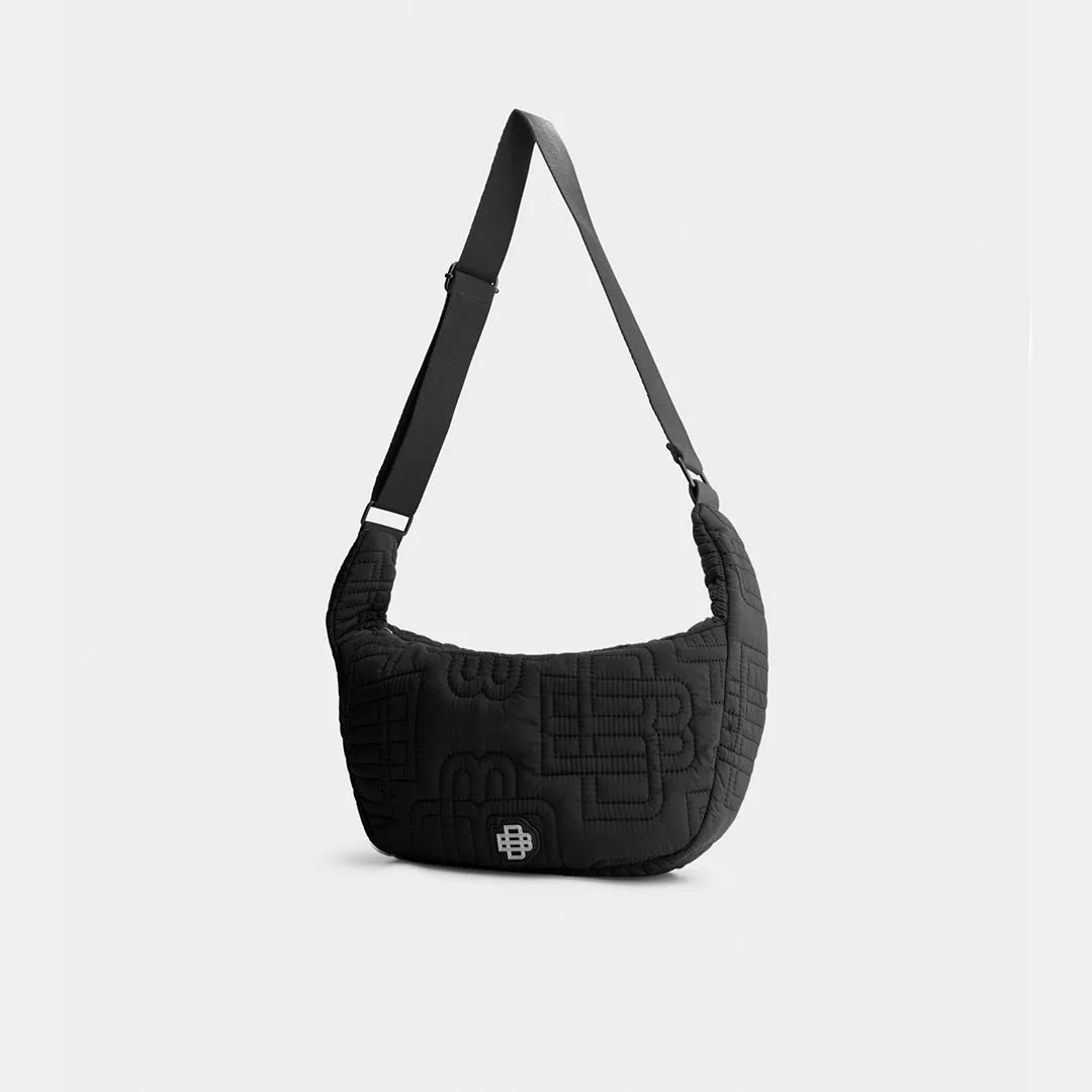 MONOGRAM QUILTED SLING BAG | Black