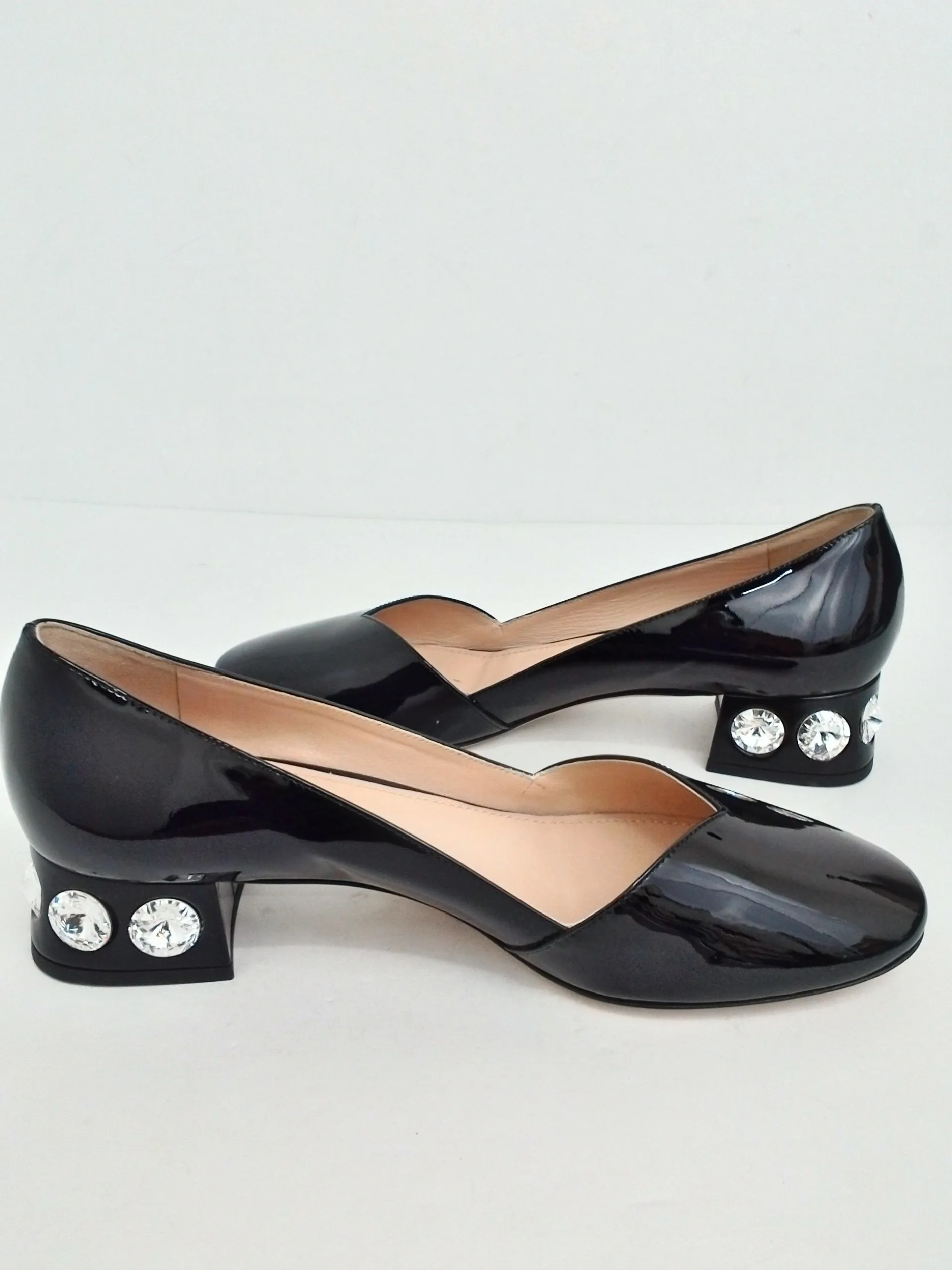 Mui Mui Women's Black Patent Heels Size 37