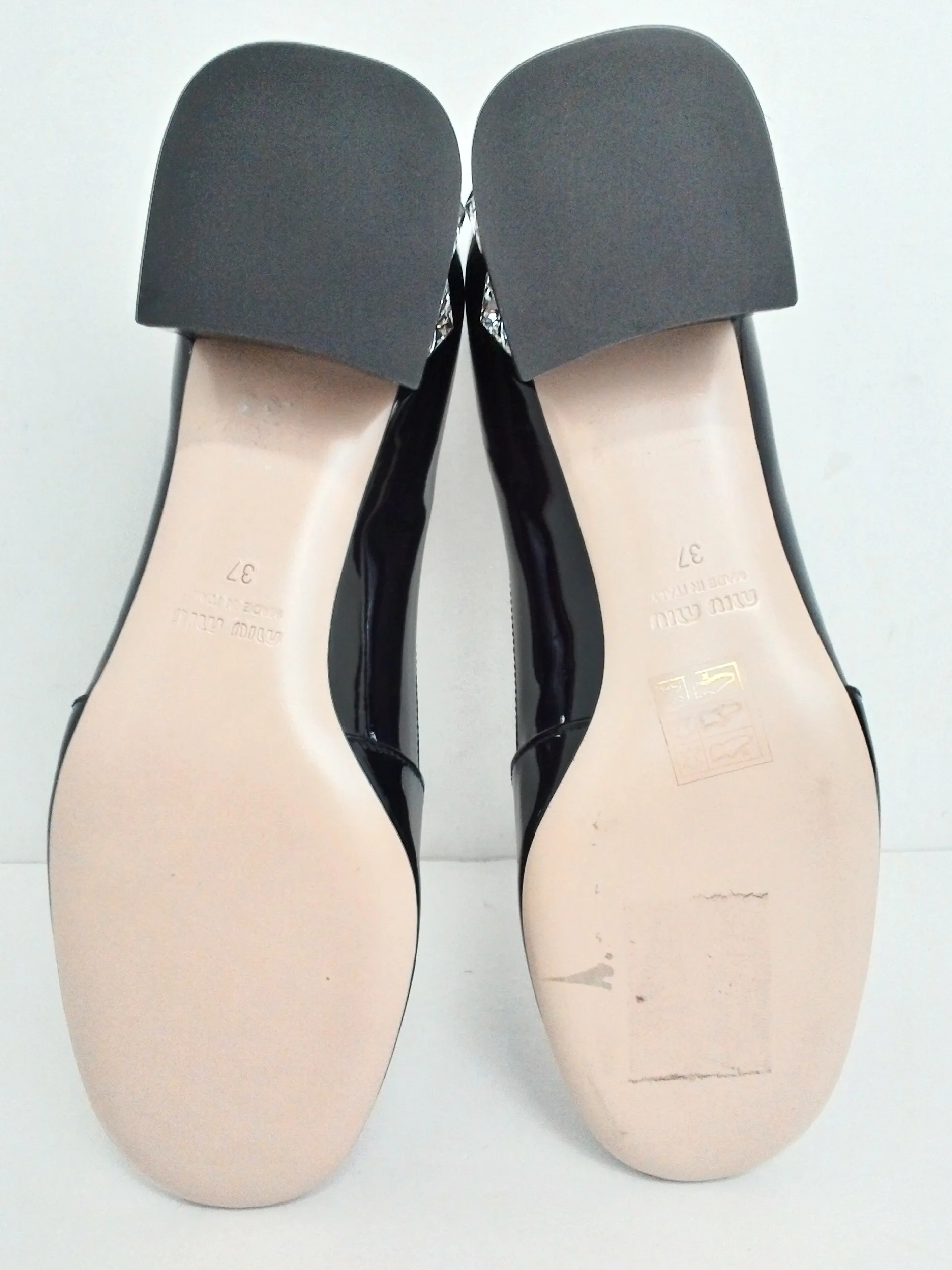 Mui Mui Women's Black Patent Heels Size 37