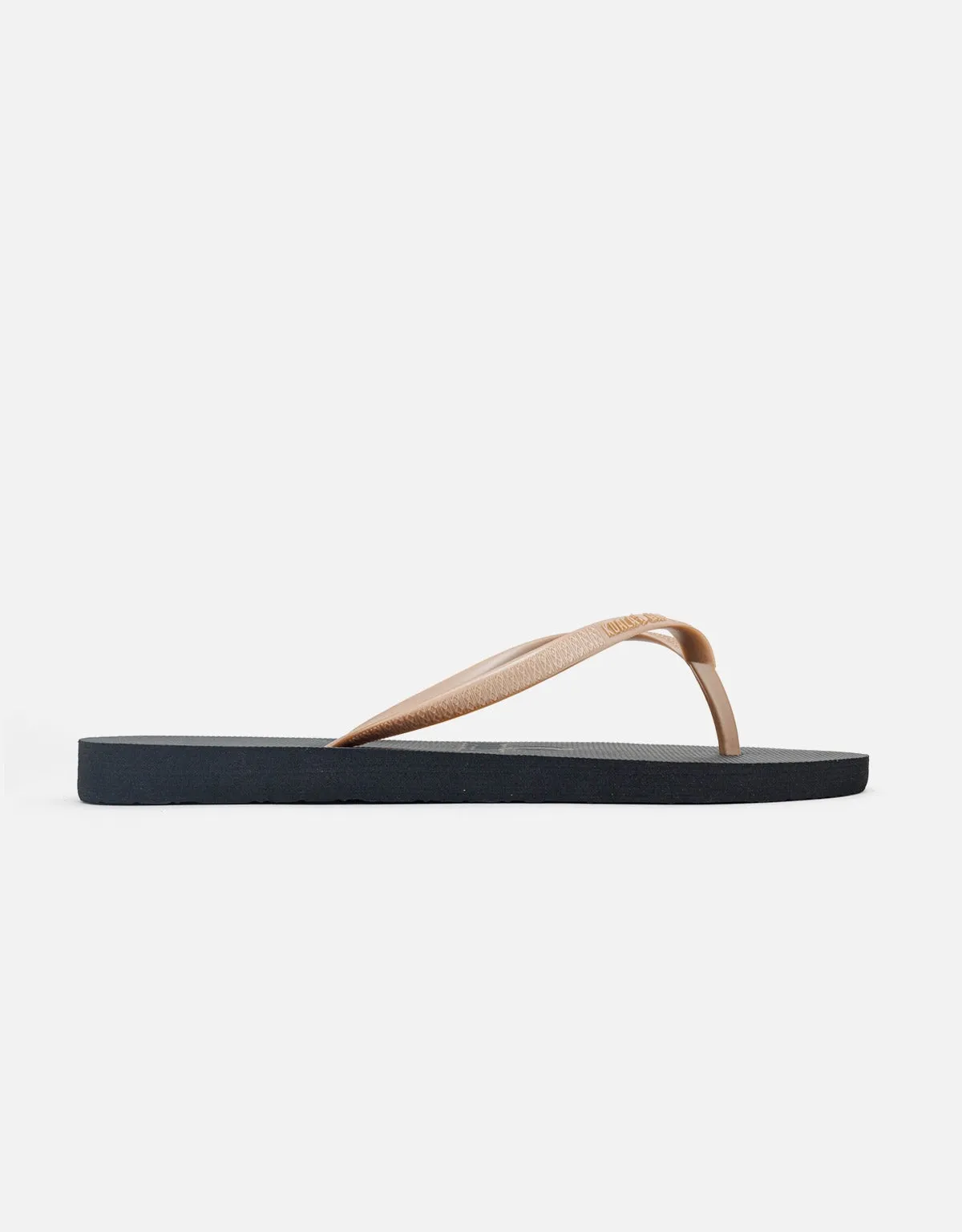 Mundaka Black and Gold Toe Flip Flop