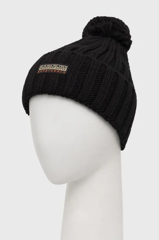 Napapijri wool blend beanie black color