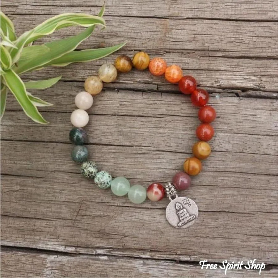 Natural Base Sacral Solar & Heart Chakra Bead Bracelet