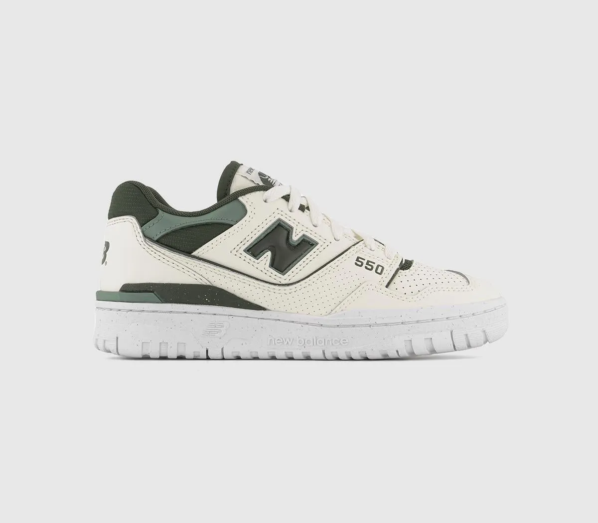 New Balance BB550 Trainers Angora White Offwhite Green