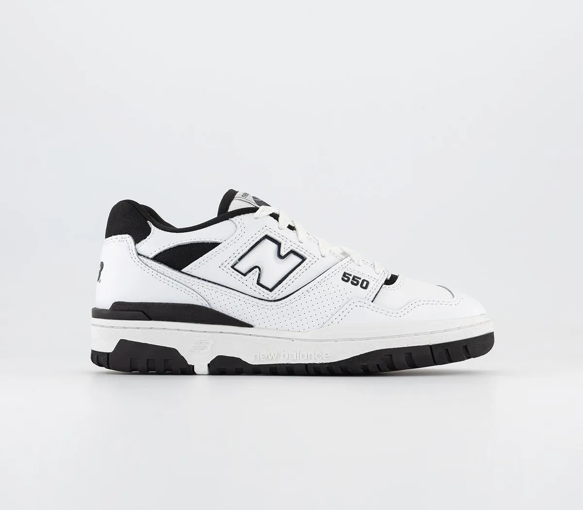 New Balance BB550 White Black Trainers