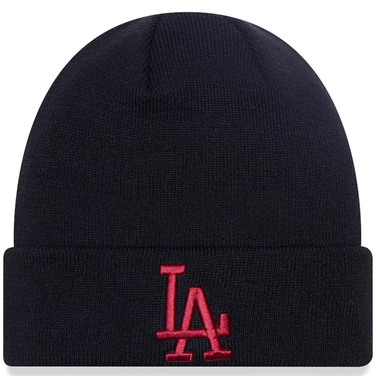 New Era Mens Los Angeles Dodgers League Essentials Beanie Hat - Black