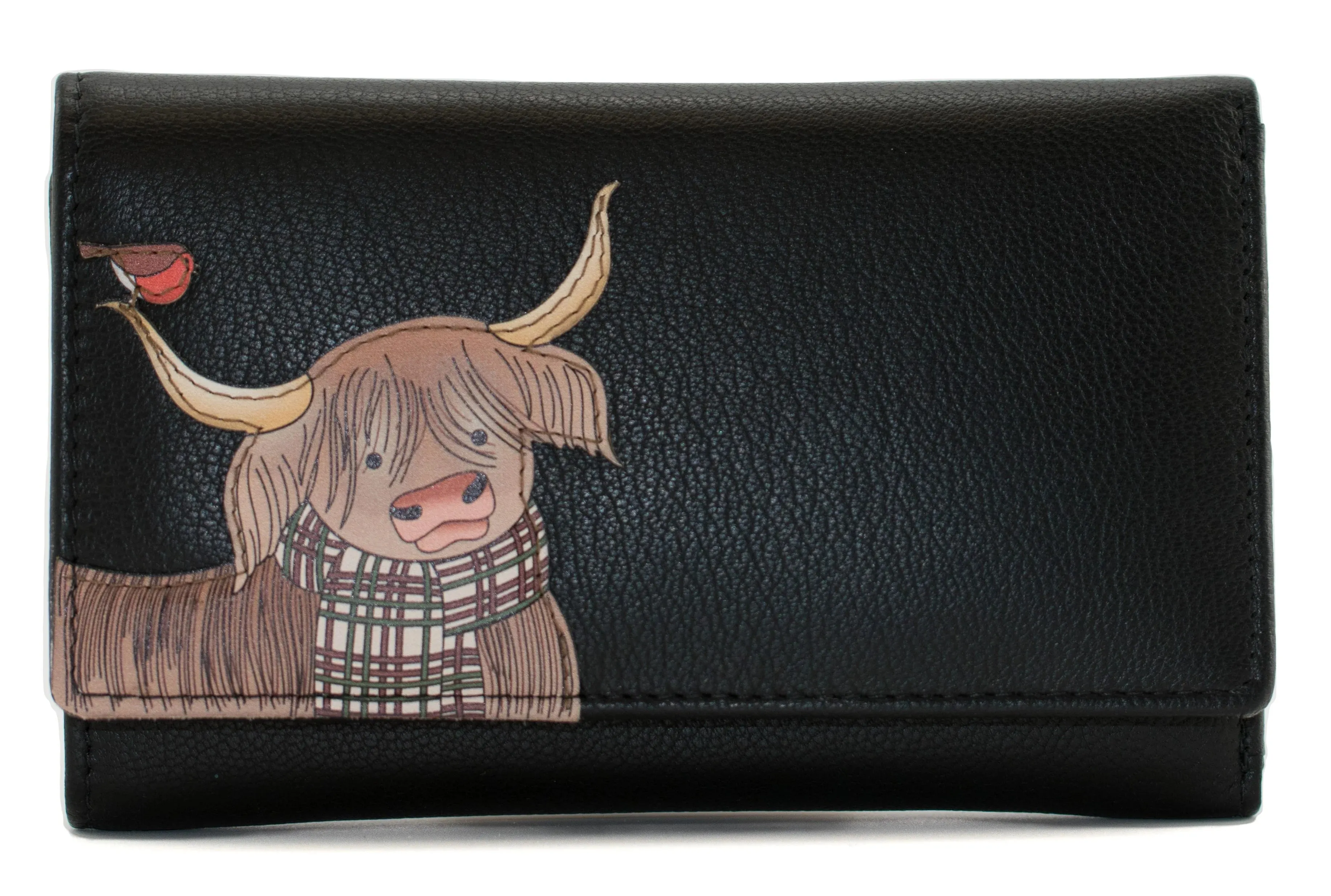 *NEW IN* Mala - Callum The Coo Black Tri Fold Purse with RFID