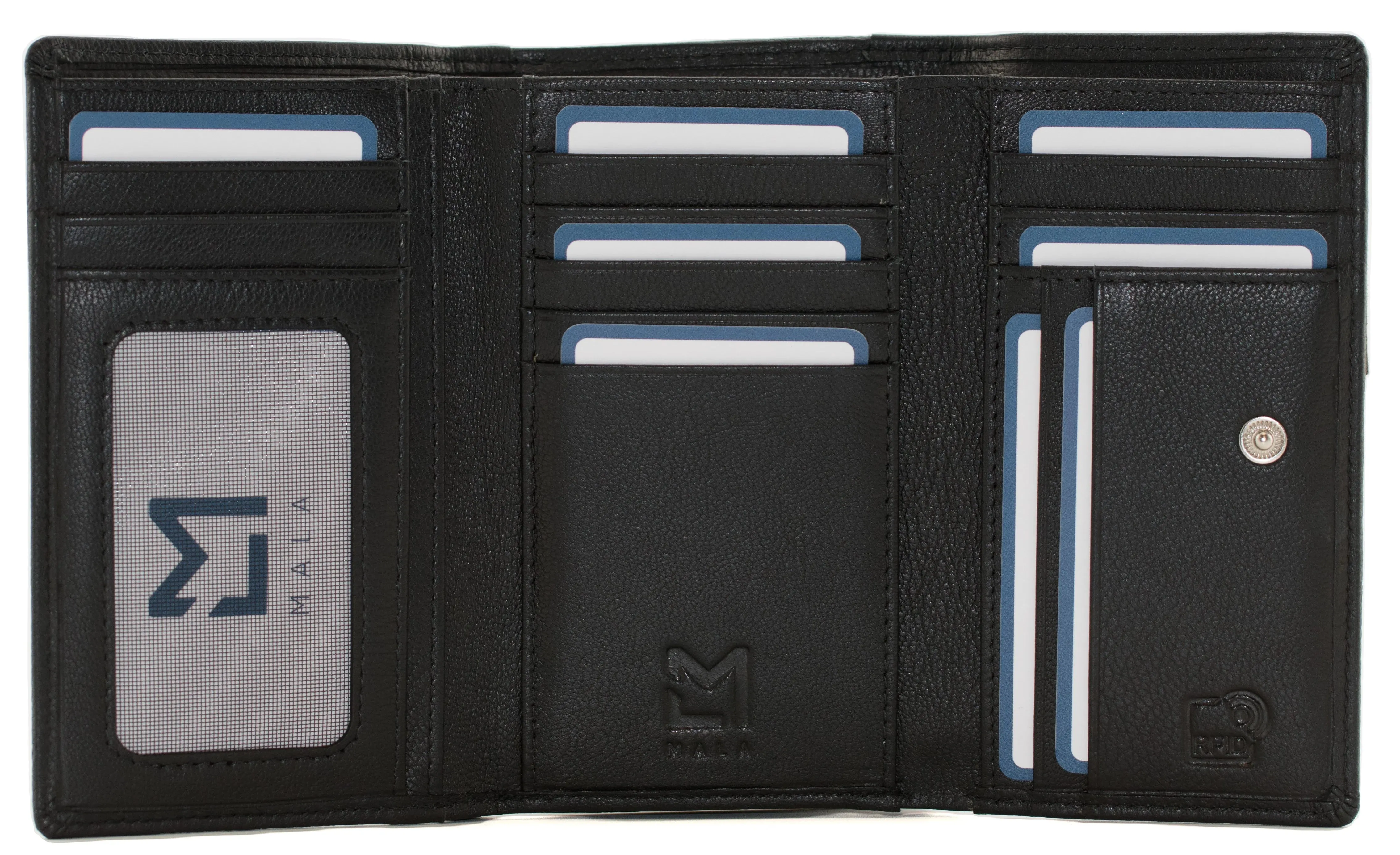 *NEW IN* Mala - Callum The Coo Black Tri Fold Purse with RFID