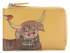 *NEW IN* Mala - Callum The Coo Yellow Coin & Card Purse with RFID