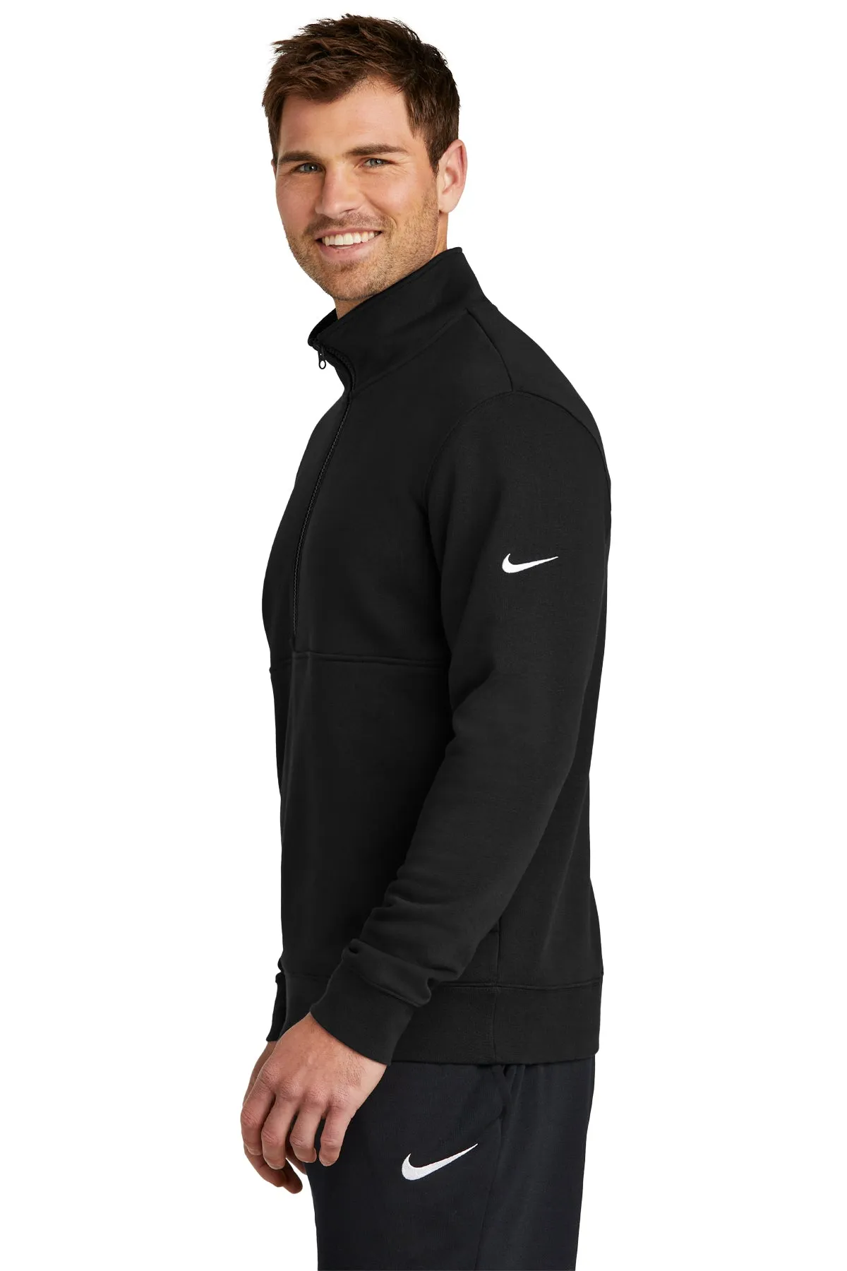 Nike Club Fleece Quarter-Zip, Black [Allendale Machinery Systems]