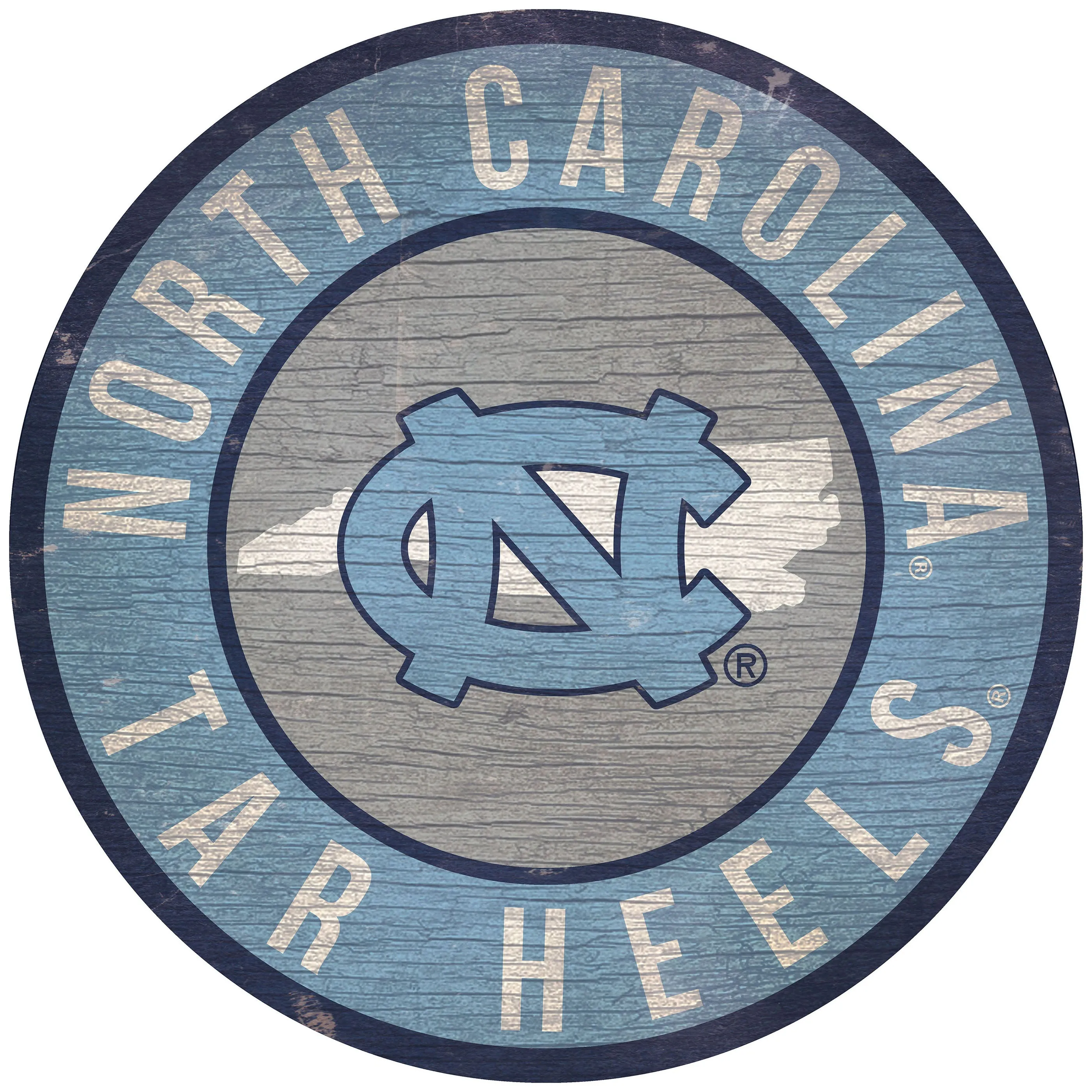 North Carolina Tar Heels 12 Circle with State Sign