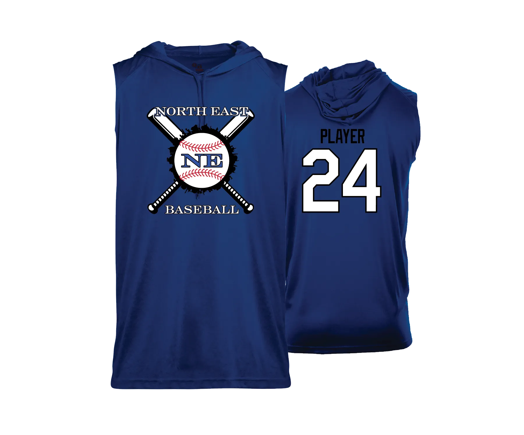 North East BB & SS - Sleeveless Hooded Tee's