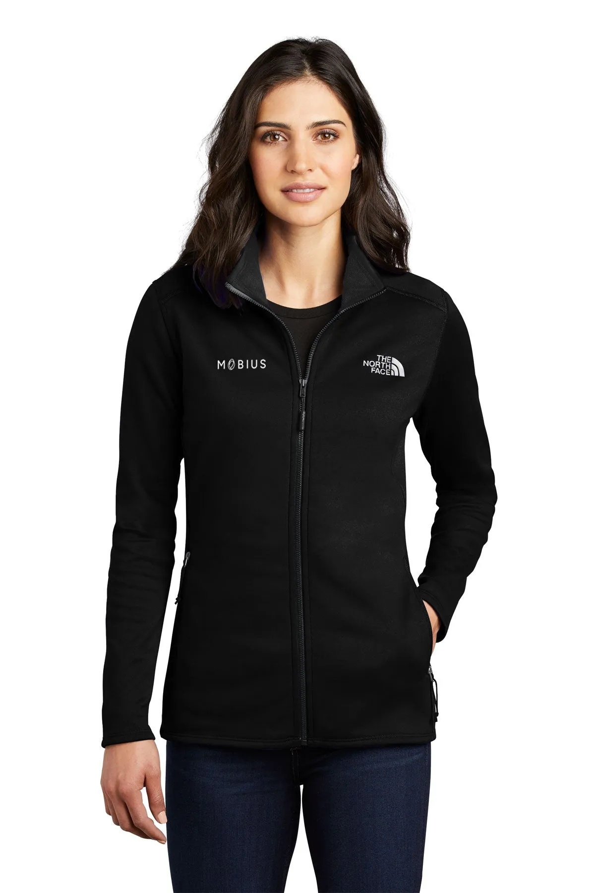 North Face Ladies Skyline Full-Zip Fleece Jacket, Black [Mobius]