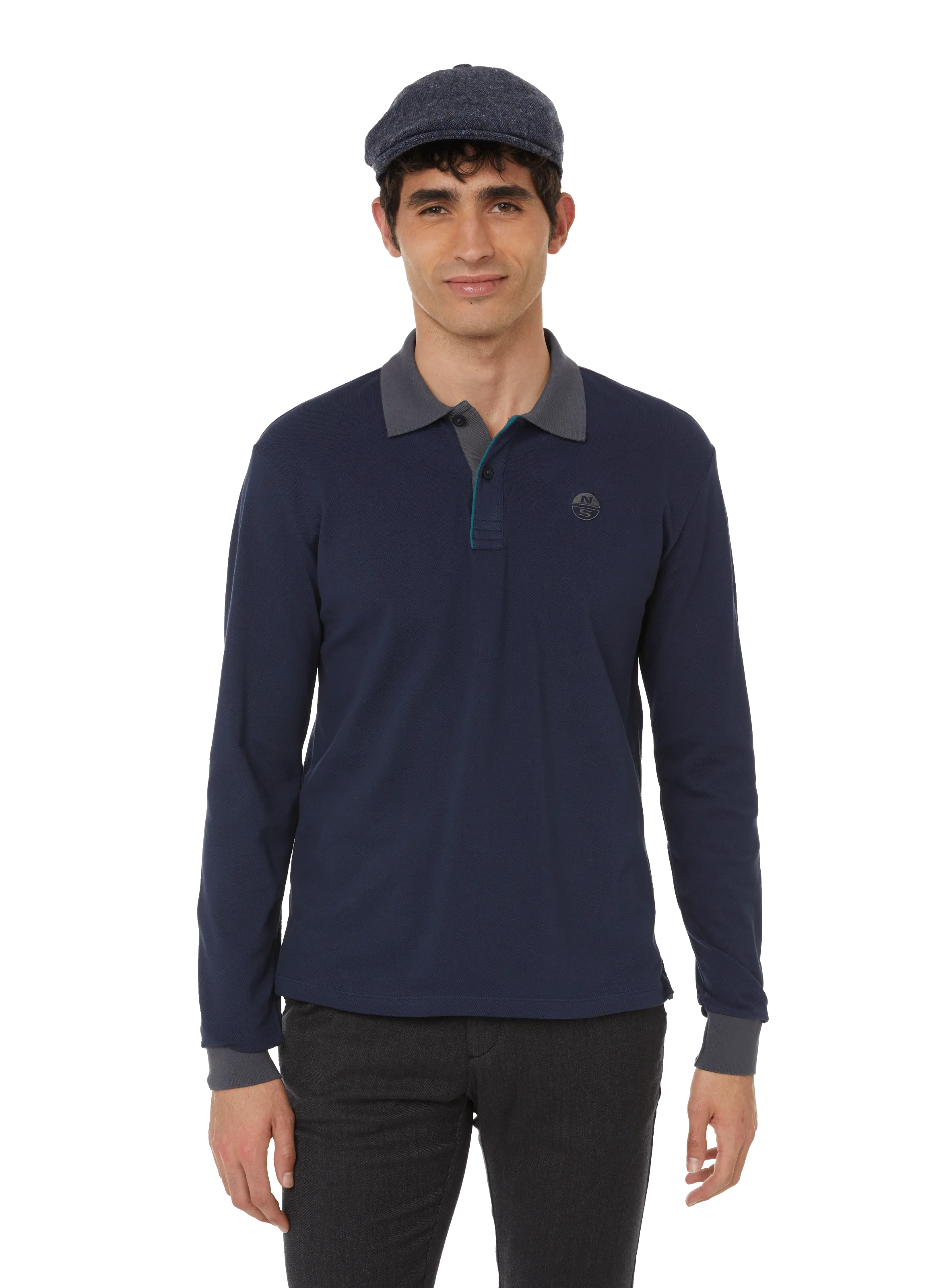 NORTH SAILS  Long-sleeved polo shirt - Blue