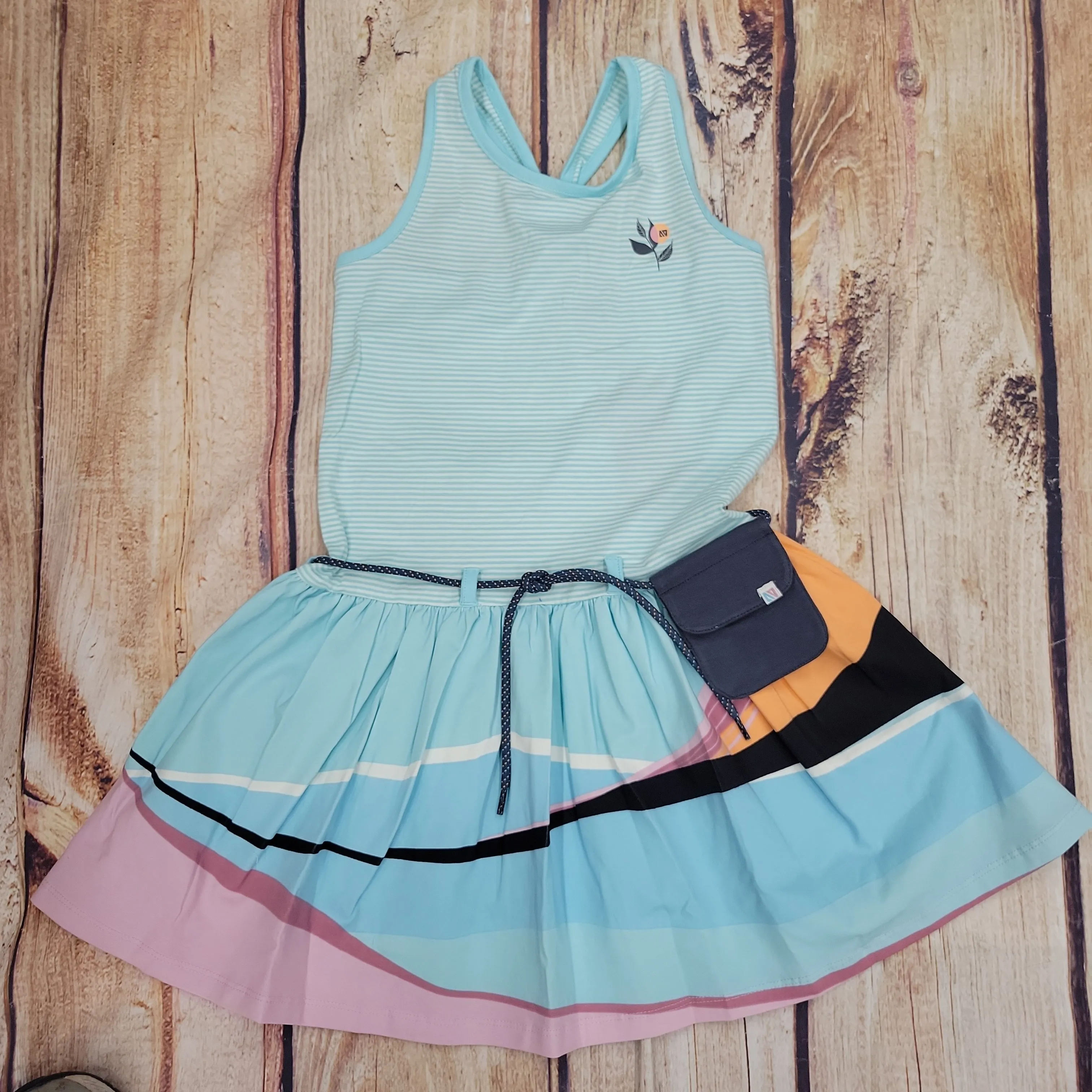 NORUK TURQUOISE DRESS WITH PURSE BELT