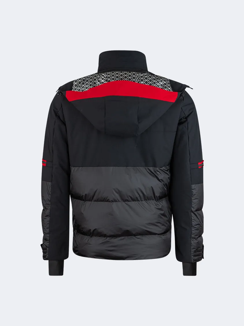 Oil And Gaz Comfortable Men Skiing Jacket Black/Red