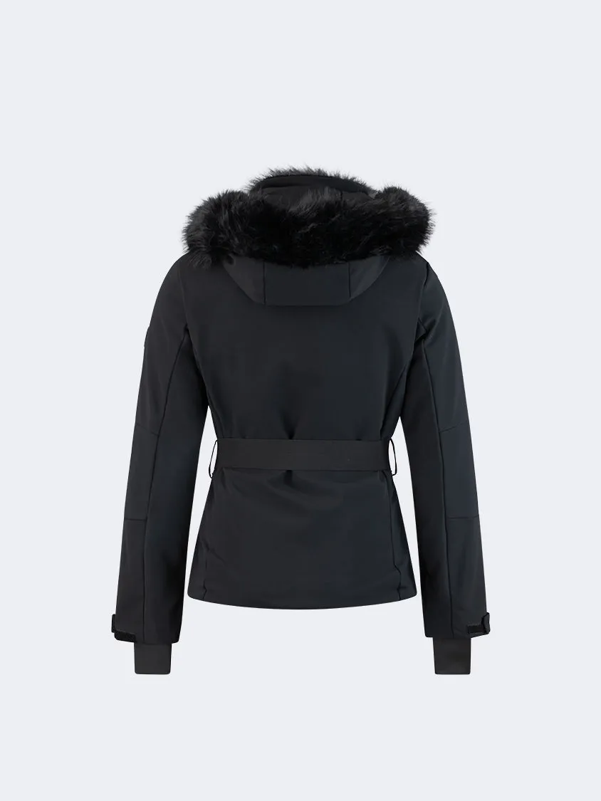 Oil And Gaz Comfortable Women Skiing Jacket Black/Gun