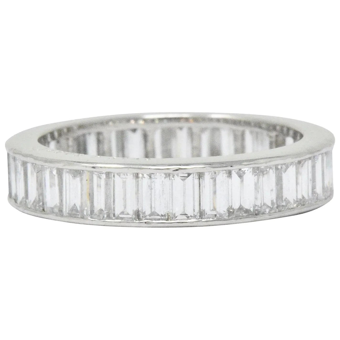 Oscar Heyman 1.80 CTW Baguette Diamond Platinum Eternity Band Ring