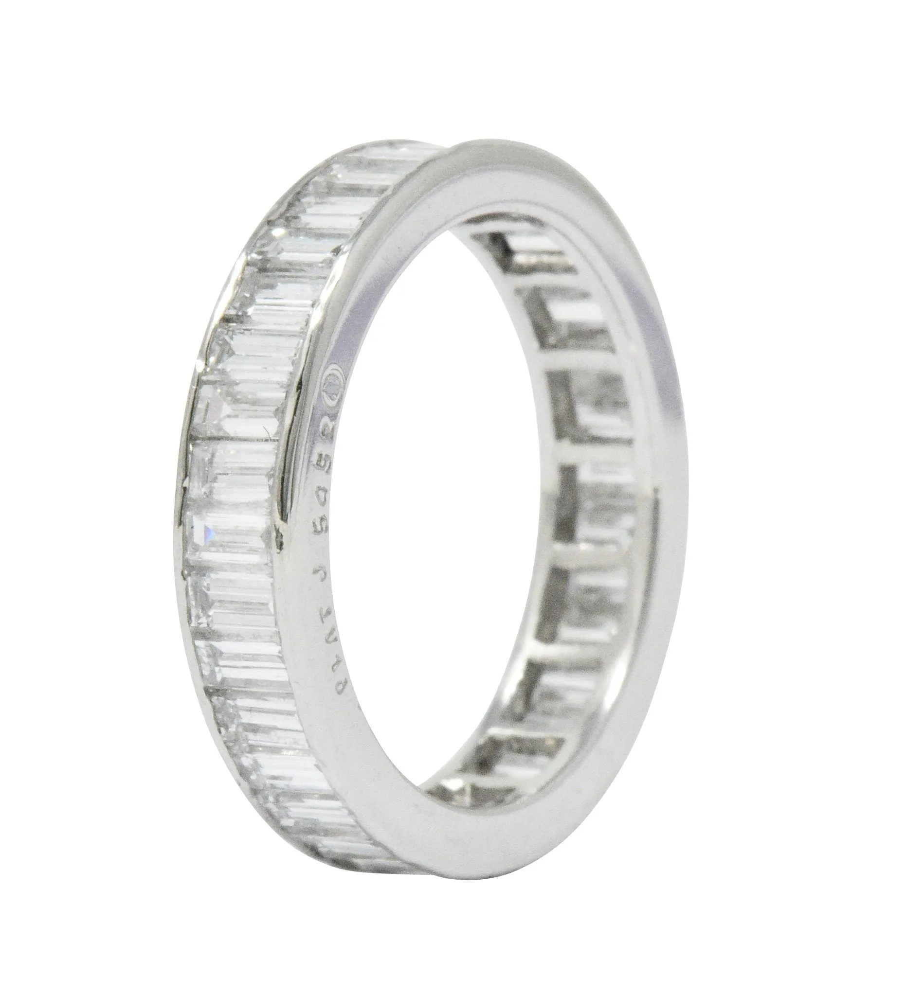 Oscar Heyman 1.80 CTW Baguette Diamond Platinum Eternity Band Ring