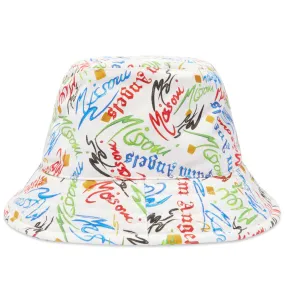 Palm Angels x Missoni Scribble Bucket HatOff White