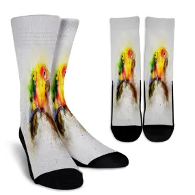 Parrot Water Color Crew Socks