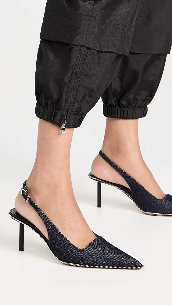 Paul Andrew   Spike Sling Zip Heels 