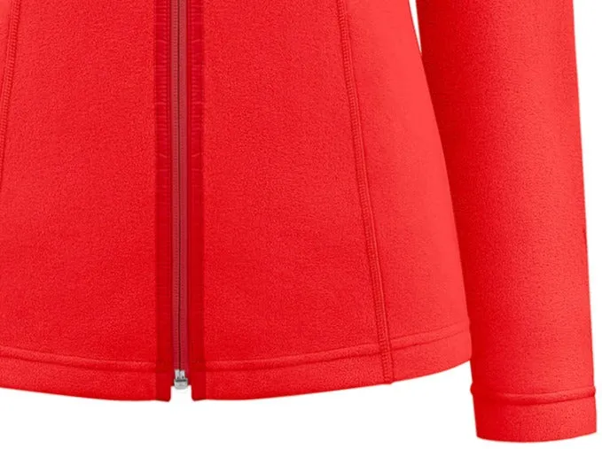 Poivre Blanc Micro Fleece Jacket in Scarlet Red