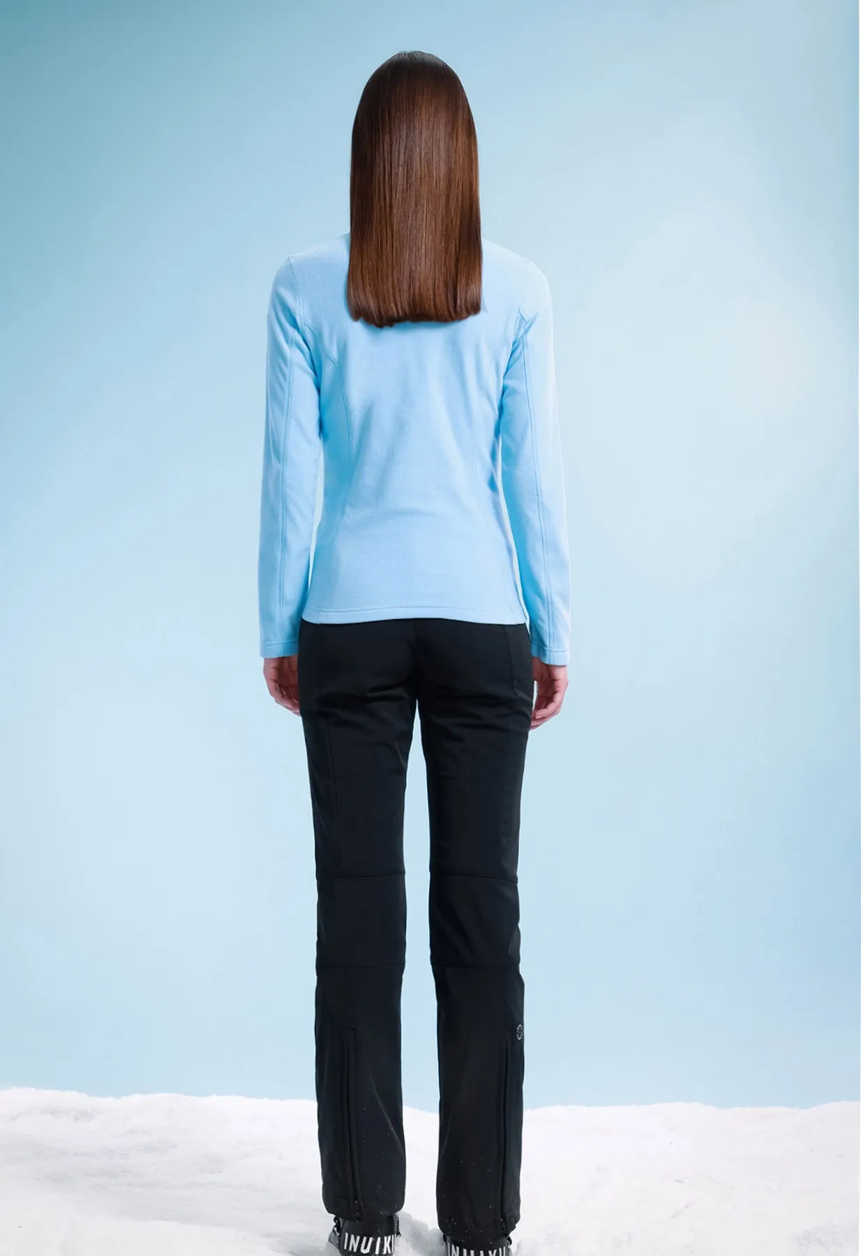 Poivre Blanc Micro Fleece Sweater in Blue