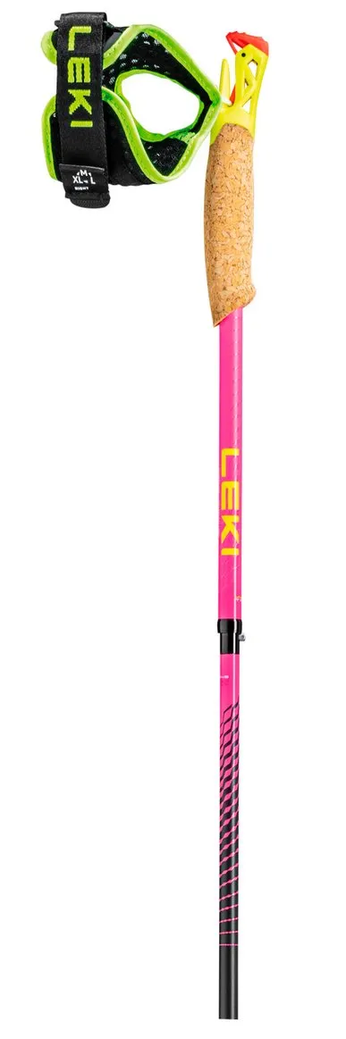 Poles Leki ---Ultratrail Fx.One Superlite Neon Pink Neon Yellow Natural Carbon