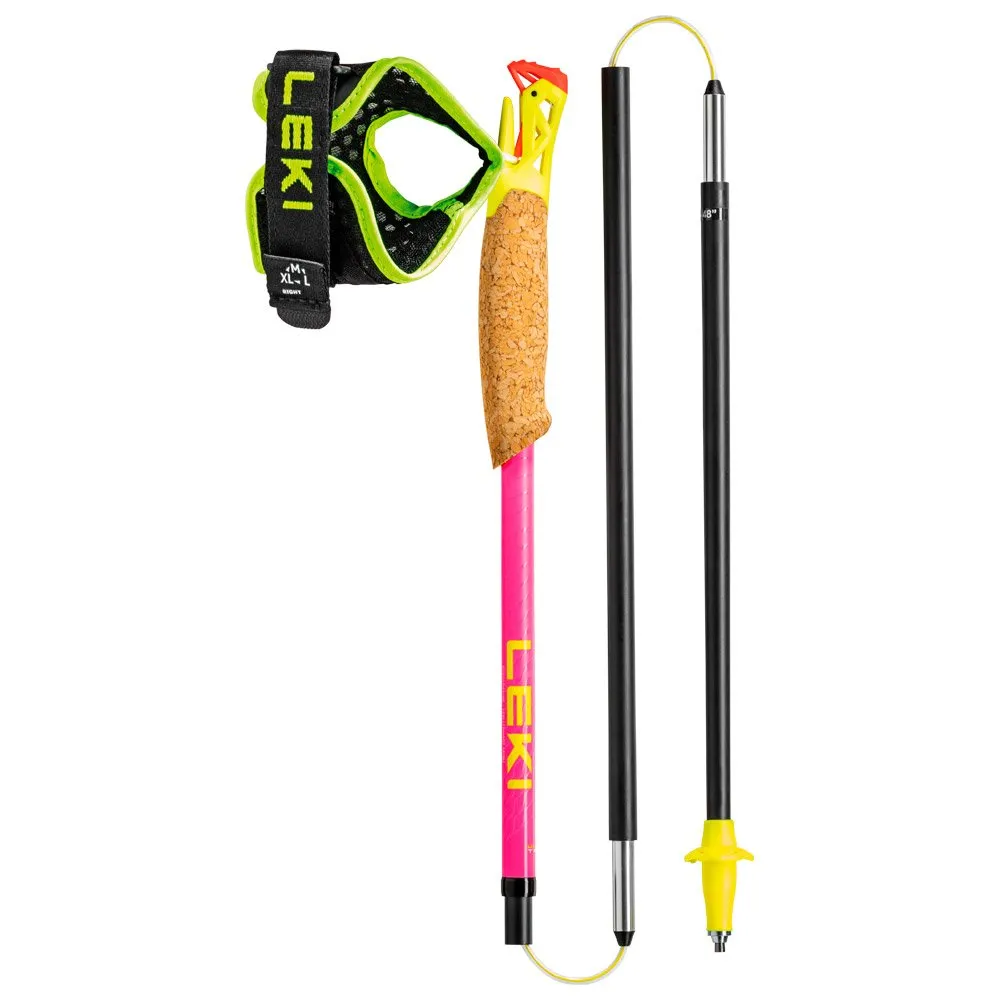 Poles Leki ---Ultratrail Fx.One Superlite Neon Pink Neon Yellow Natural Carbon