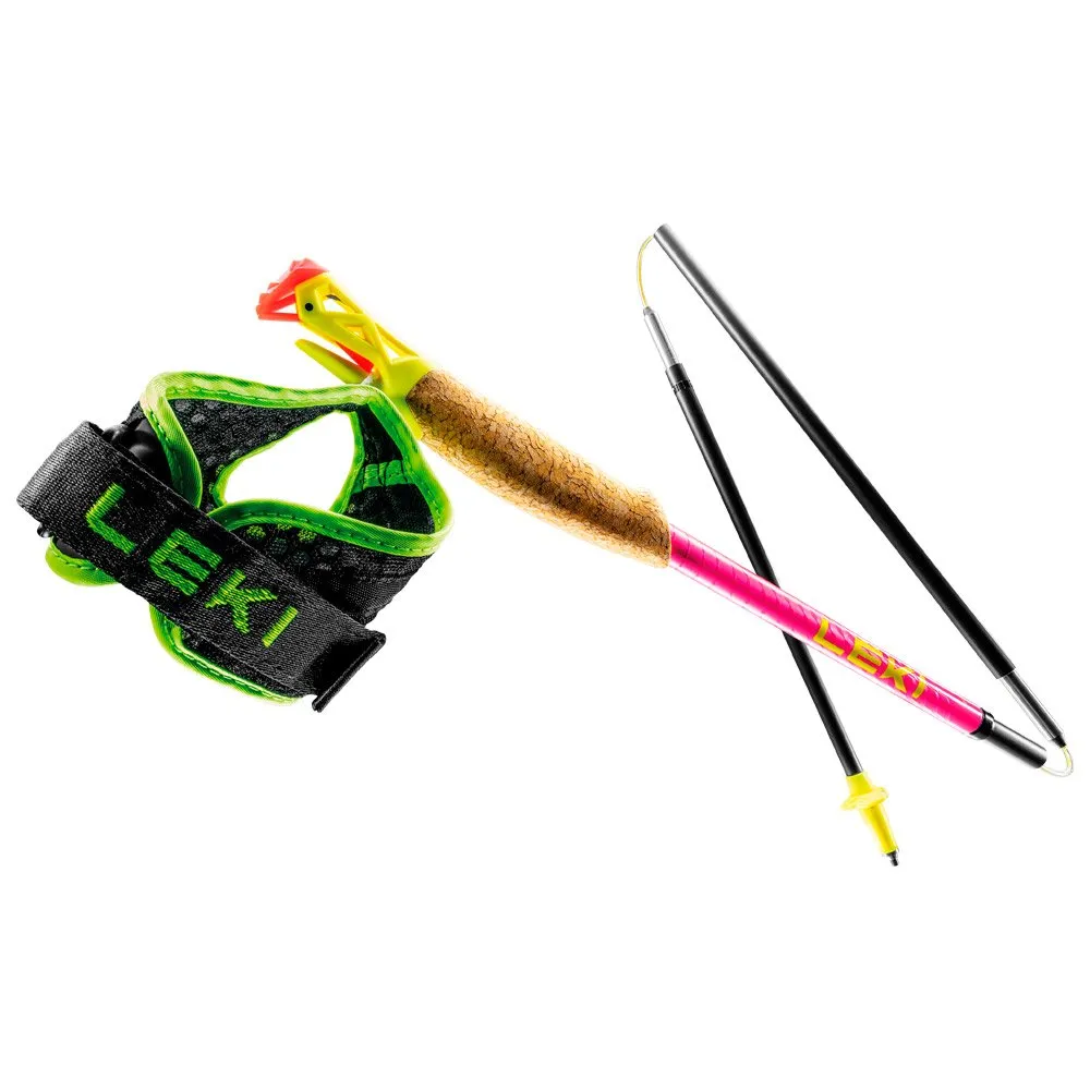 Poles Leki ---Ultratrail Fx.One Superlite Neon Pink Neon Yellow Natural Carbon