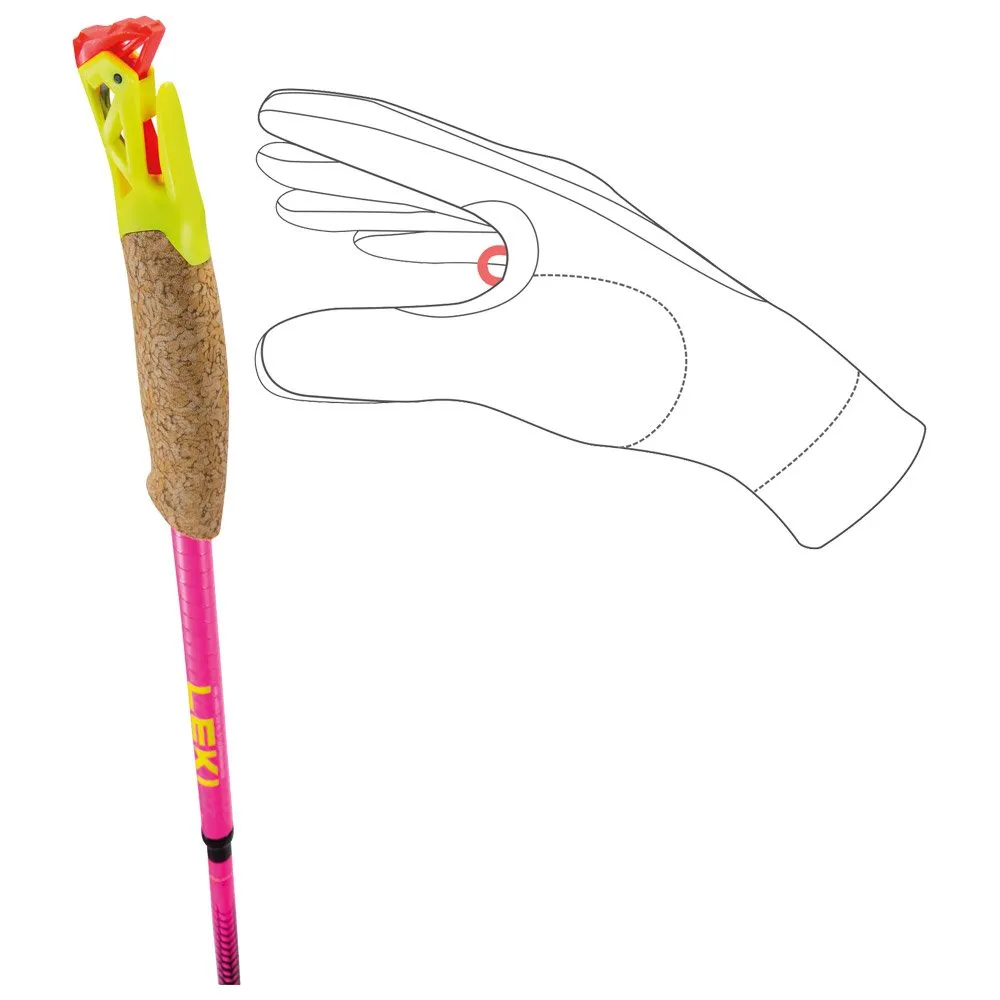 Poles Leki ---Ultratrail Fx.One Superlite Neon Pink Neon Yellow Natural Carbon