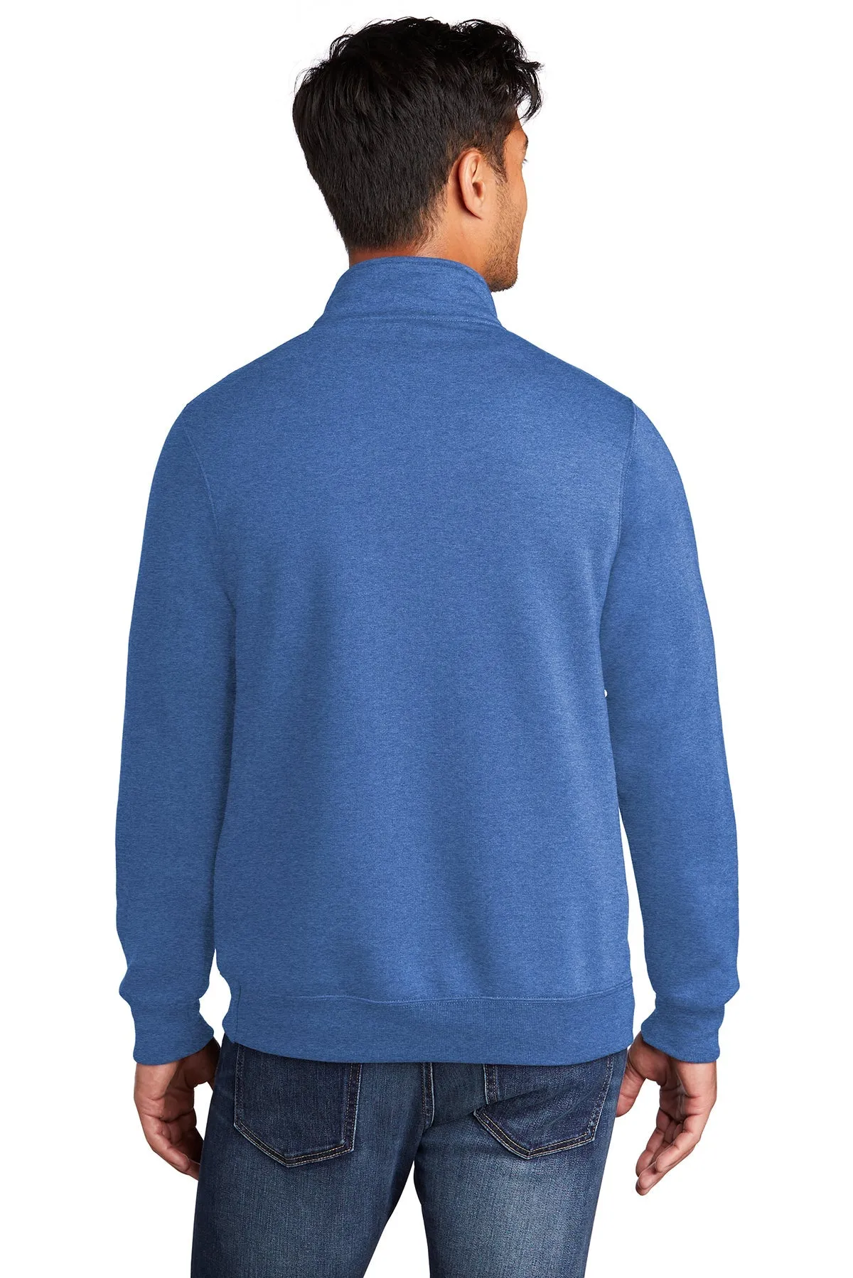 Port & Company Core Fleece Custom Quarter Zips, Heather Royal