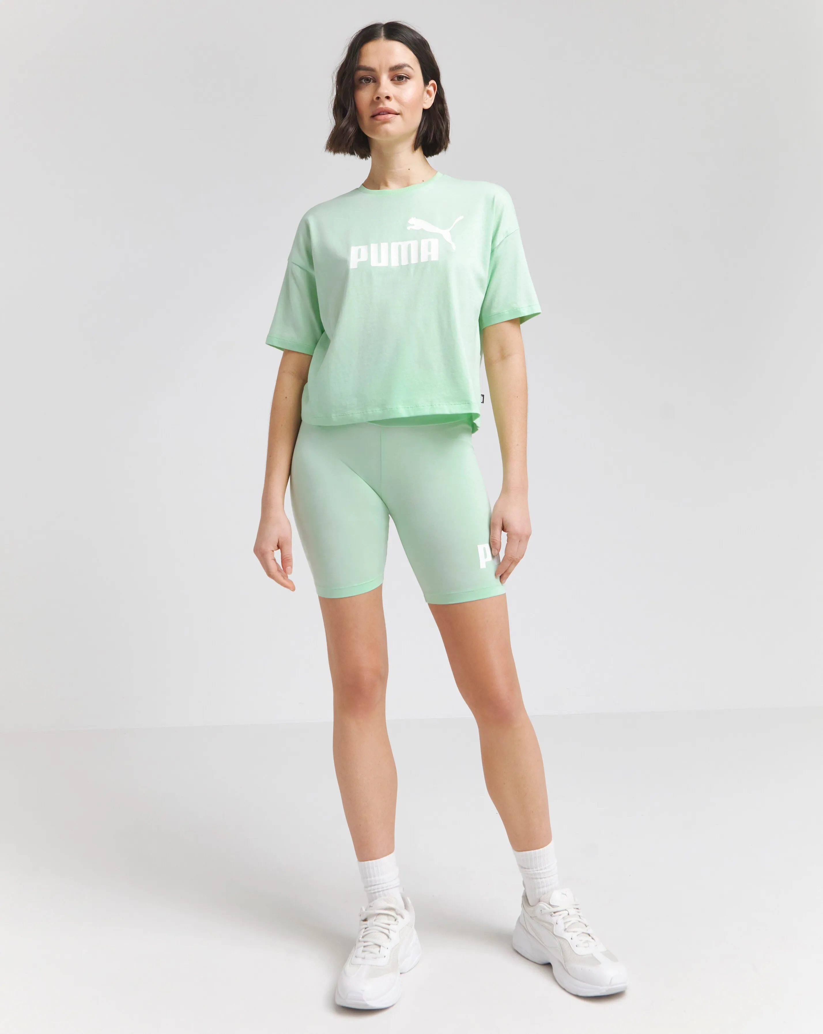 PUMA Essentials Cropped Logo T-Shirt | Simply Be