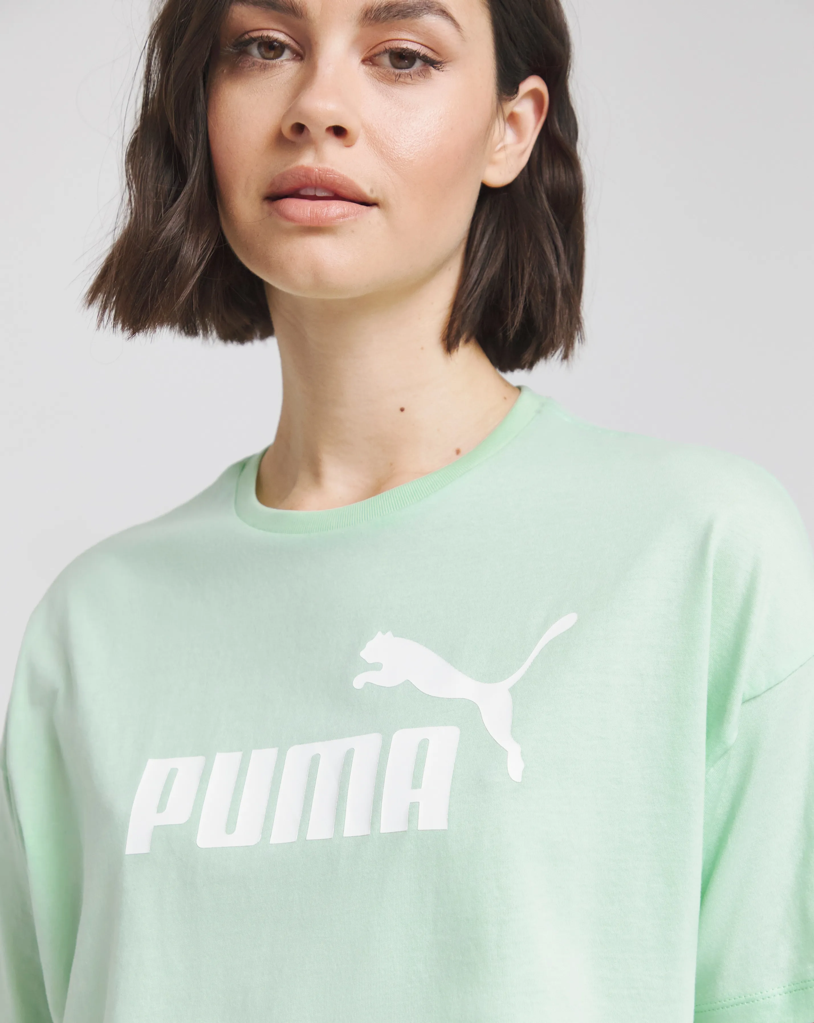 PUMA Essentials Cropped Logo T-Shirt | Simply Be