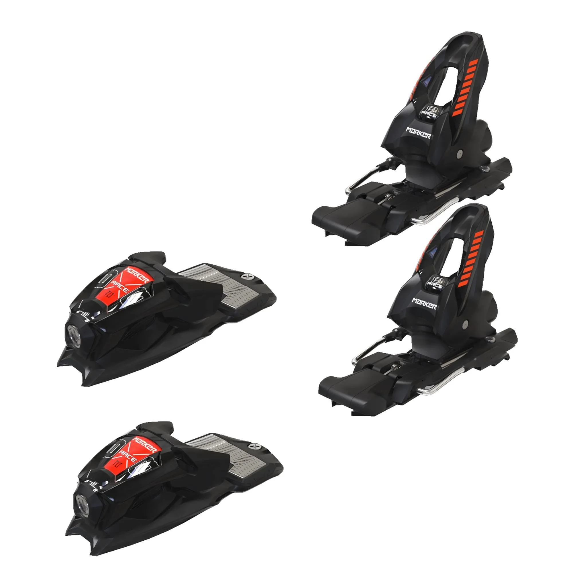 Racetiger SL R Short Plate Junior Race Ski + Race 8 Bindings - 2024